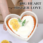 10 Inch Heart Shaped Cake Pans Silicone Large Nonstick Heart Cake Pan Set of 2, Food Grade Silicone Heart Molds for Baking, Easy to Clean Oven Air Fryer Freezer Safe（Cream, Confetti）