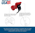 AccuSharp Compact Super Sharpener, Quick Restore & Repair General Purpose Scissors and Kitchen Knives, Easy & Safe, Made in the USA