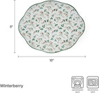 Pfaltzgraff Winterberry Holiday Set of 2 Serving Plates, 10 Inch and 12 Inch, Multicolored (Pack of 4)