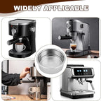 51mm Pressurized Filter Basket 2 Cups Stainless Steel for Semi-Automatic Espresso Coffee Machine, Double Layer Portafilter Perfect for Home Cappuccino Americano Baristas