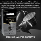 Lavazza Espresso Maestro Ristretto Aluminum Capsules Compatible with Nespresso* Original Machines, Dark Espresso Roast, Arabica and Robusta Blend (60 Capsules)