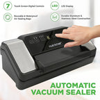 Nutrichef Automatic Food Vacuum Sealer with Double Sealing Function, Electric Air Sealing System for Dry, Liquid & Moist Foods, Reduces Food Waste, Preserve Freshness of Proteins, Fruits, Vegetables