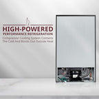 Schmecke 34 Bottle Compressor Wine Cooler Refrigerator w/Lock | Large Freestanding Wine Cellar | 41f-64f Digital Temperature Control Wine Fridge For Red, White, Champagne or Sparkling Wine - Black