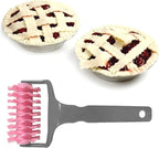 Pastry Wheel Cutter, Pasta Cutter Wheel for Fluted Pastry Ravioli Cutter Wheel with Handle, Designs Pizza Pie Crust Decorating Tools for Home and Kitchen Use