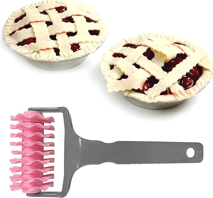 Pastry Wheel Cutter, Pasta Cutter Wheel for Fluted Pastry Ravioli Cutter Wheel with Handle, Designs Pizza Pie Crust Decorating Tools for Home and Kitchen Use