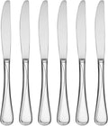 Oneida Silverware Set, Flight Everyday Flatware Dinner Knives Set, Service For 6, 18/0 Stainless Steel, Rust Resistant, Dishwasher Safe, Mirror Finish, Utensils Sets, Dinner Knife (Silver 6 Piece)