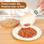 Digital Measuring Spoon Scale, 800g / 0.1g High Precision Electric Measuring Spoon with Led Display, Upgraded Multi-Functional Digital Food Scale, Removable Handle for Kitchen Gadgets and Daily Meals