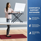 KitchenClouds Kitchen Mat Cushioned Anti Fatigue Kitchen Rug 0.8inch Water Resistant Non Slip Kitchen Rugs and Mats Standing Desk Mat Comfort Floor Mats for Kitchen Sink Office (17.3"x39",Red)