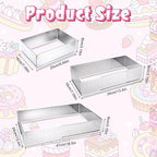 Rectangular Mousse Cake Mold, Stainless Steel Heavy Duty Adjustable Rectangle Shaped Cake Cutter Tiramisu Pan Extensible Pastry DIY Baking Tool for Baking Accessories - 10 * 7in