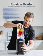 Ganiza Blender for Smoothies, 14 Pcs Smoothie Blender for Kitchen, Max 1300W Portable Blenders for Shakes Ice Crushing Grinding & More with 2 X 37 oz, 23 oz Cups, Perfect for Home & On - the - Go