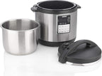 Zavor LUX Edge 6 Quart Programmable Electric Multi-Cooker: Pressure Cooker, Slow Cooker, Rice Cooker, Yogurt Maker, Steamer and more - Stainless Steel (ZSELE02)