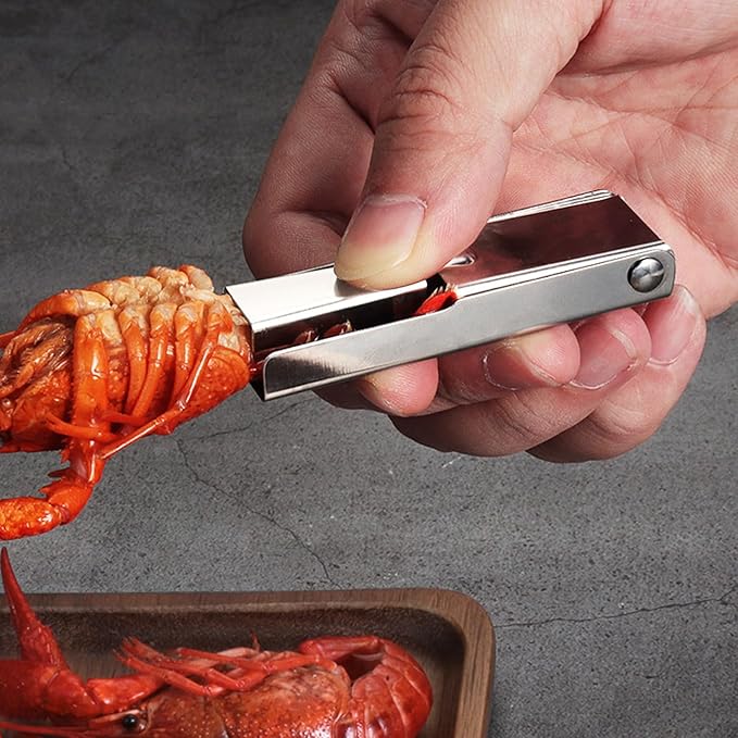 Crawfish Peeler Tool, Portable Stainless Steel Crawfish Tail Remover Tool, Crawfish Accessories for Easy Shelling, Fast Sheller Tool for Clean Hands, Best Kitchen Gadget for Seafood Lovers (1)