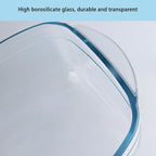 Large Casserole Dish With Lid - 4.7qt Glass Baking Dishes For Oven - Clear oval Glass Casserole Dish - Cookware For Cooking, Baking, Serving
