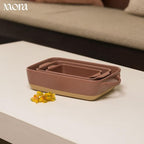 Mora Ceramic Baking Dish with Handles For Casserole, Lasagna, Gratin, Broiling, Roasting, and Baking. Large 9x13 in Pan, Extra Deep - Porcelain Serving Bakeware from Oven to Table. Freezer Safe - Terracotta