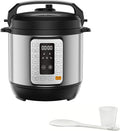 Simple Deluxe 8QT Electric Pressure Cooker, 16-in-1 & Non-Stick Stainless Steel Multi Cooker with 12 Presets for Slow Cook, Meat Stew, Steam, Sauté, Canning, Yogurt Maker, Dishwasher Safe, Silver