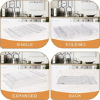 Cooling Rack for Baking 3 Tiers, 16" x 10" Cookie Cooling Wire Rack Stackable Collapsible Nonstick, Stainless Steel Baking Cooking Cooling Racks with Optimum Air Flow, Silver