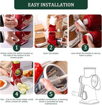 HANSGO Rotary Cheese Grater, Hand Crank Cheese Shredder, 3 Metal Blades & Cleaning Brush, Non-slip Suction Base, Labor-Saving Handle, Kitchen Gadgets for Vegetable, Nuts, Gifts for Women