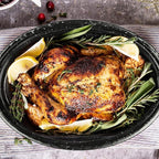 13” Granite Roasting Pan,Enameled Oval Roasting Pan with Domed Lid, Oval Turkey Roaster Pot, Broiler Pan Great - For Roasted Turkey, Chicken, Lamb, Vegetables 2026 Update