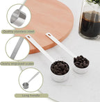 LEIFENY 1PCS 2 Tablespoon Coffee Scoop, Long Handle Measuring Spoon, Two tbsp (30ml, 1/8cup) Stainless Steel Scooper
