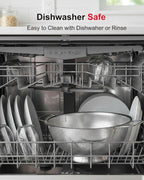 5.5-Quart Kitchen Colander, Stainless Steel Pasta Strainer with Handle and Base for Vegetables, Fruit, Spaghetti