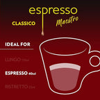 Lavazza Espresso Maestro Classico Aluminum Capsules Compatible with Nespresso* Original Machines, Medium Espresso Roast, 100% Arabica (60 Capsules)