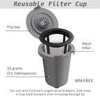 Reusable Filter Cup for Cuisinart, Gray (1 Pack)