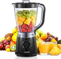 Reemix Blender, 50oz Countertop Blender - 2 Adjustable Speeds + Pulse, Dual Safety Locks, Dishwasher-Safe Pitcher for Smoothies, Crushing Ice & Family Meals