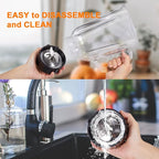 JUSANTE Blender with 64 oz Glass Jar - 1200W High Speed Juicer Blender for Smoothies, Shakes & Frozen Drinks (Black)