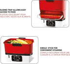 Starfrit Electric Hot Dog Steamer - Steams up to 12 Hot-Dogs - Nestable Components for Easy Storage