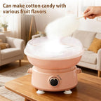 Cotton Candy Machine for Kids & Family, Mini Cotton Candy Maker with 10 Sticks & Sugar Scoop, Home Birthday Family Party Christmas Gift