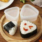 7 Pcs Onigiri Rice Ball Mold Maker Kit, Musubi Press, Classic Triangle Shake Sushi Roller Mat Tool for Kids Bento Lunch and Home DIY, Non-stick, BPA-Free