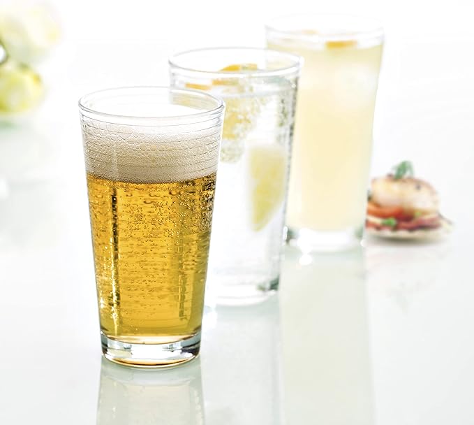 Fortessa Basics Arcade Everyday 12 Pack Set Glassware Great for: Mixed Drinks/Cocktails, Water, Juice, Iced Tea, Soft Drinks., Double Old Fashioned/Rocks, 13 Ounce