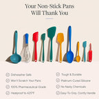 GIR: Get It Right 10-Piece Silicone Ultimate Kitchen Utensil Set – Spatulas, Ladle, Flip, Spoons, Whisk, Peeler & Spoonula – Nonstick, Non-Toxic, Heat-Resistant – Madrid