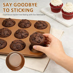 10PCS Nonstick Baking Pans Set - Bakeware Sets for Cooking, Oven and Dishwasher Safe, Non Toxic, Includes Cookie Sheets for Baking, Muffin Pan, Bread Pan, Cake pan, Loaf Pan, Roasting Pan Gold