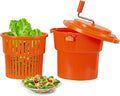 Clivia Large Commercial Salad Spinner Manual Lettuce Dryer Spinner Dryer-Dries Up To 4 Heads Of Lettuces