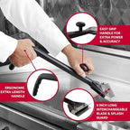 Chef Master Griddle Scraper Cleaning Kit Combo - Flat Top Grill Cleaner w/Replacement Blade & Scrubber - Griddle Cleaning Kit - Long Handle, Stainless Steel Flat Grill Scraper - 90254