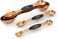 Progressive International Magnetic Measuring Spoons, Set of 5 – Black, Easy to Store with Magnetic Design (Rose Gold)