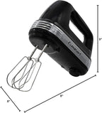 Cuisinart Power Advantage Plus 9-Speed Hand Mixer, 220W-Motor Hand Blender Electric Mixer with 9 Speed Settings, XL Dishwasher-Safe Beaters, 3 Low Mixing Speeds, Storage Case, Black