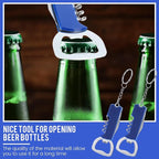 Ziliny 24 Pcs Bottle Opener Keychain Bulk Wine Bottle Beer Opener Keychain 3.27" Stainless Steel Corkscrew Waiter Corkscrew Wine Keyring Gifts for Christmas Bar Party Wedding Home (Blue)
