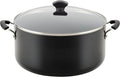 Farberware Cookware Nonstick Stockpot with Lid, 10.5 Quart-Black