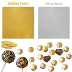 PABCK 500 Pcs 5 Colors Chocolate Candy Wrappers Aluminium Foil Wrapping Papers Square Sweets Lolly Paper Food Tin Foil Wrappers for Candy Packaging Decoration (3.54x3.54 inches)