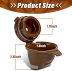 Single Serving Ground Coffee Brew Filter/Holder Basket for Hamilton beach flexbrew replacement parts 49957 49974 49976 49979 49957 49954 49947 49940 49950 49966 49968 Reusable coffee filter Brown (1)