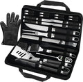 POLIGO 26PCS BBQ Accessories for Outdoor Grill Utensils Set Stainless Steel BBQ Tools Grilling Tools Set for Birthday Fathers Day Dads Presents, Barbecue Accessories Ideal Grilling Gifts for Men Women