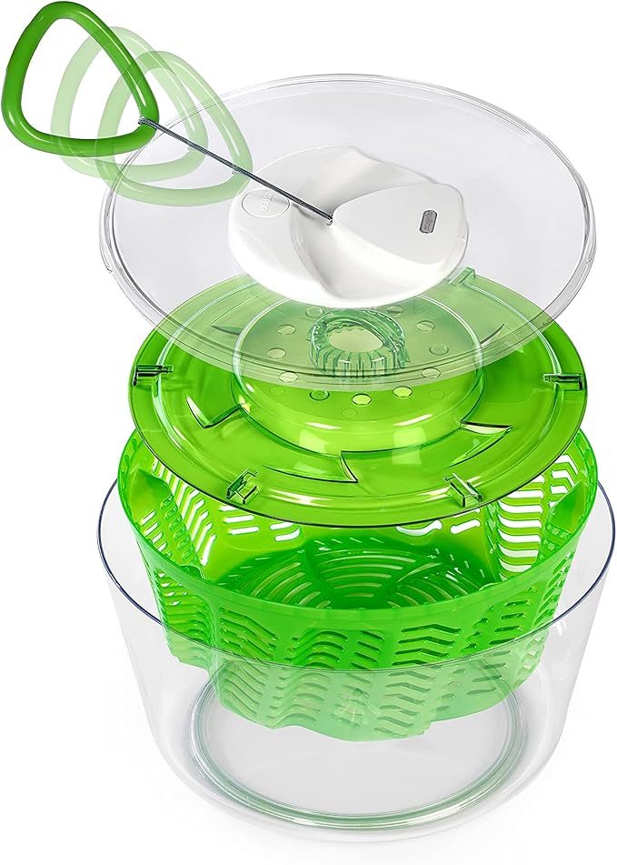 Zyliss E940011 Easy Spin 2 Salad Spinner-Small Green, Plastic