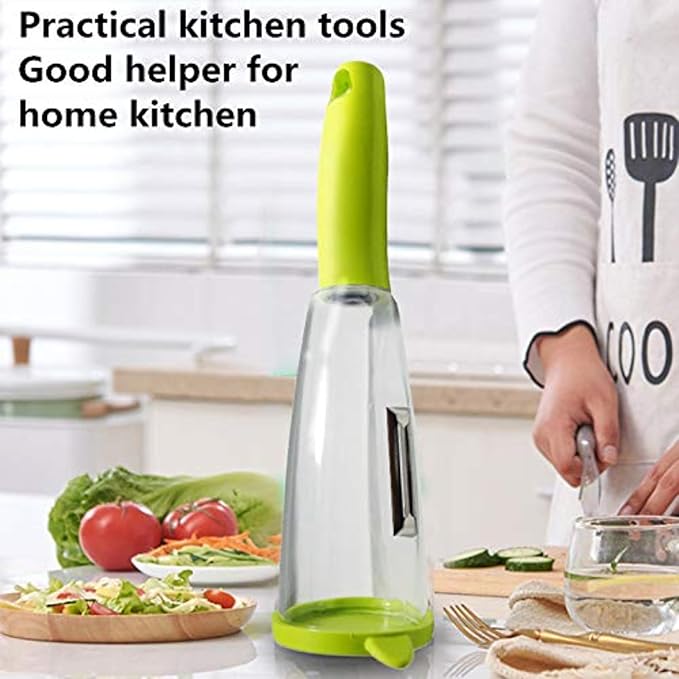 Multifunctional 3-in-1 Vegetable Peeler with Storage Box – Stainless Steel Vegitable & Fruit Peeler – Kitchen Tool for Easy Peeling & Slicing – Peeling Knife for Home & Professional Use.