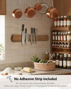 Swaitee Magnetic Knife Holder for Wall, 12 Inch Wood Strong Magnetic Knife Strip, Small Kitchen Storage Space Savers, Rv Apartment Farmhouse Accessories Organizer, Housewarming Gifts for New Home