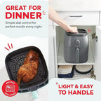 Dash Tasti-Crisp™ Air Fryer - AirCrisp® Technology - Compact Design with Adjustable Temperature Control - Nonstick Fry Basket & Auto Shut-Off Feature - 2.6 Quarts - Cool Grey