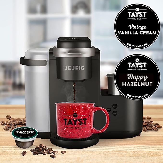 Tayst Coffee Pods, Vanilla Cream and Happy Hazelnut Medium Roast, K Cups Compatible with Keurig Coffee Maker, Sustainable Single Serve, Pack of 50