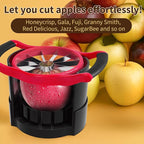 Newness 5.12 In Large Apple Slicer, Cut 12 Thin Slices All the Way Through, HEAVY - DUTY Stainless Steel Apple Corer & Slicer for Fruits & Vegetables - Dishwasher Safe