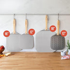 Chef Pomodoro Aluminum Metal Pizza Peel with Foldable Wood Handle for Easy Storage, Pizza Spatula, Gourmet Luxury Pizza Paddle for Baking Homemade Pizza Bread (18 x 20 inch)